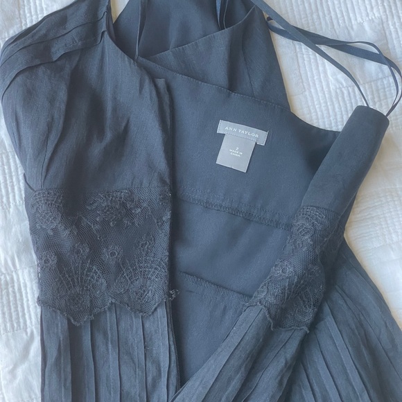 Ann Taylor Lace Fully Lined Silk/Cotton/Polyester Midi Dress - Picture 5 of 7